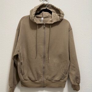 NWOT Alo Yoga Full Zip hoodie Size S Tan